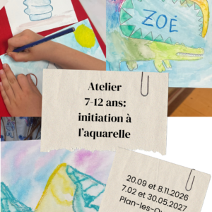 Atelier initiation aquarelle | enfants | 30 mai 2027 | La Julienne, Plan-les-Ouates
