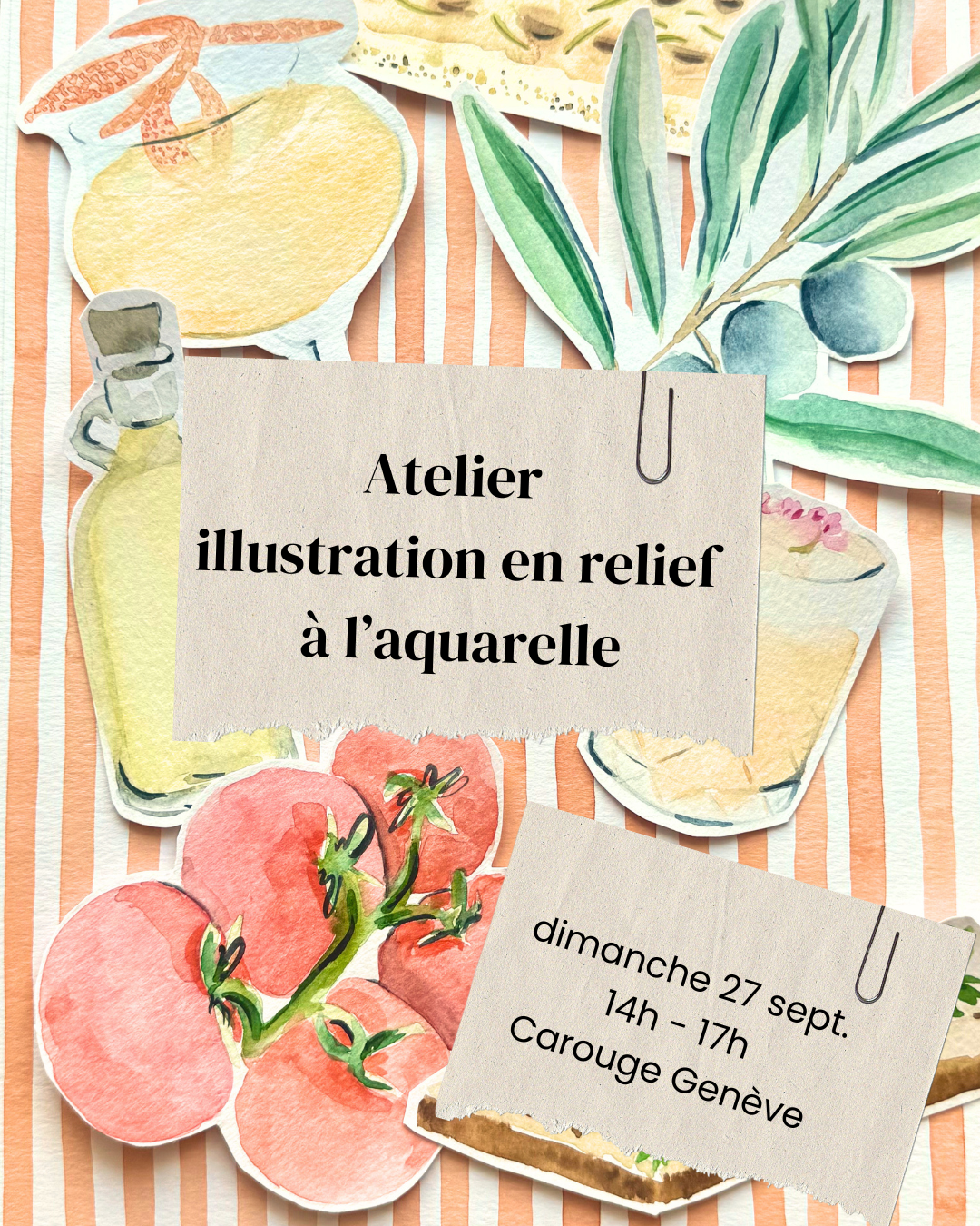 Atelier aquarelle | 27 septembre 2026 | Carouge
