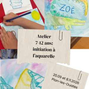 Atelier initiation aquarelle | enfants | 8 nov. 2026 | La Julienne, Plan-les-Ouates